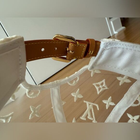 LOUIS VUITTON White Mesh Hat Large Size AUTHENTIC - Picture 11 of 16